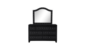 Sophia 5PC Queen Bedroom Set Glam Style Black Finish By Furniture of America