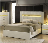 FM72015BG 5PC Queen Bedroom Set Contemporary Style Beige Finish by Furniture of America