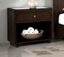 FM74020DW Canopy Queen 5PC Bedroom Set Transitional Style Dark Walnut Finish by Furniture of America