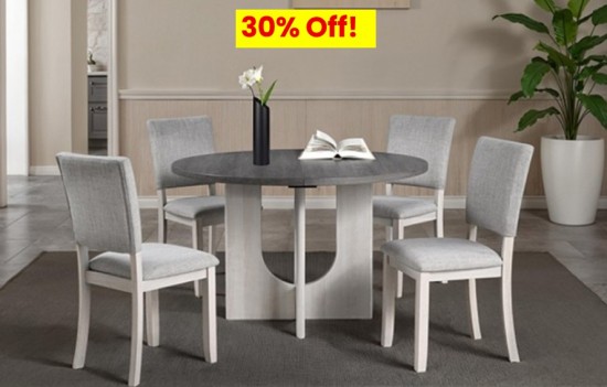5PC Dining Set Round Table...