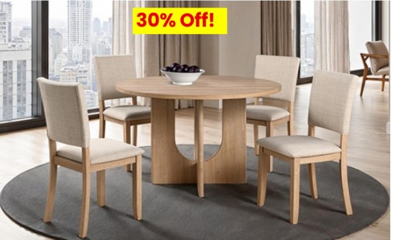 5PC Dining Set Round Table...