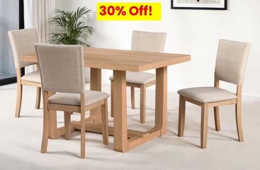 5PC Dining Set Trestle Base...