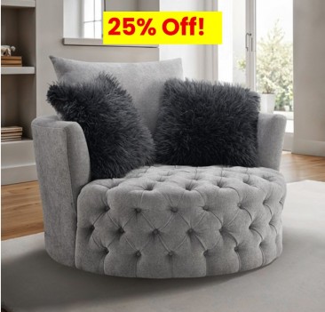 Button Tufted Oversized...