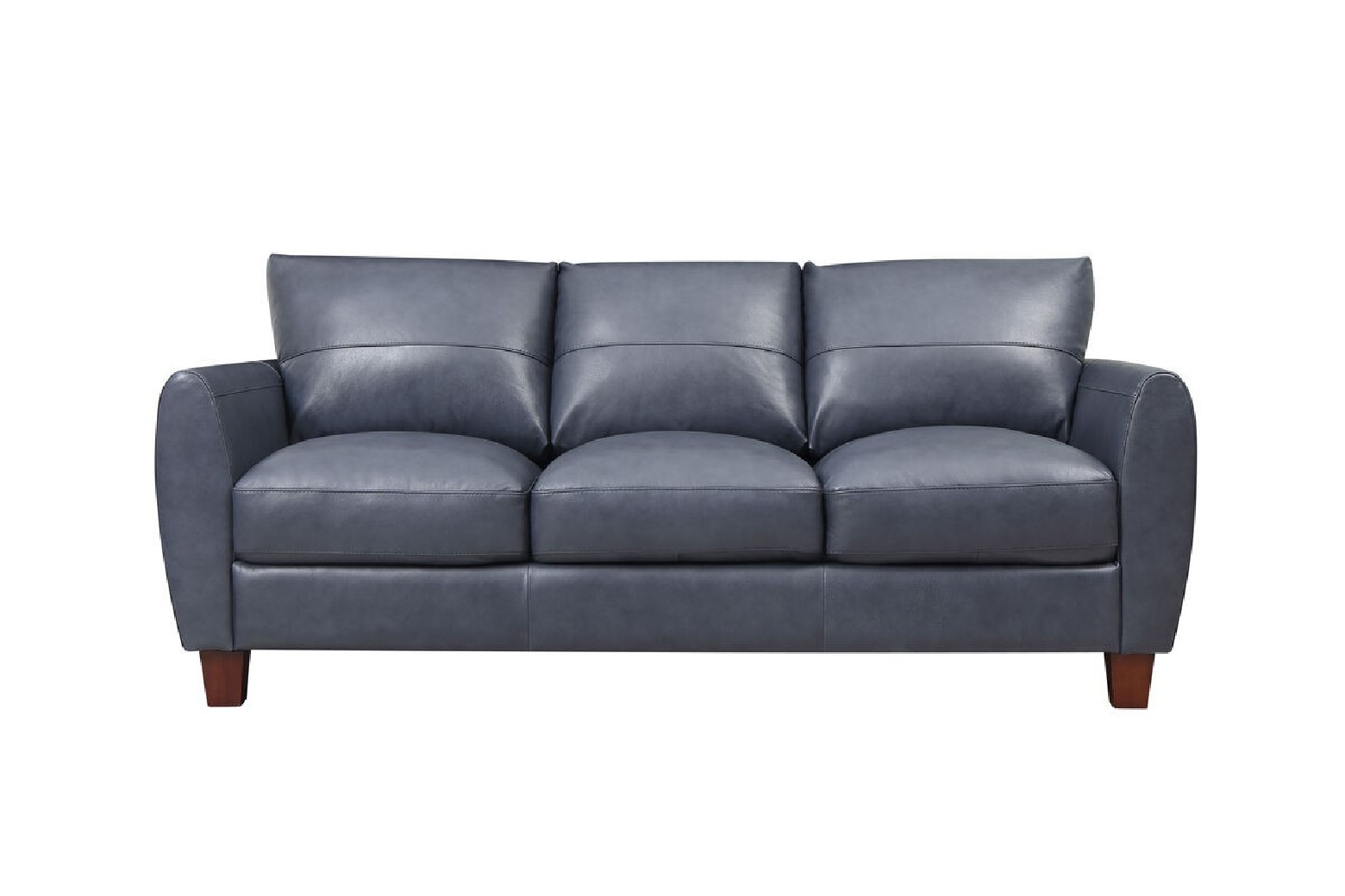 6529 Traverse Stacionary Sofa Blue leather by By Leather Italia USA