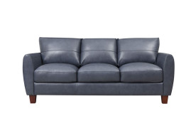 6529 Traverse Stacionary Sofa Blue leather by By Leather Italia USA