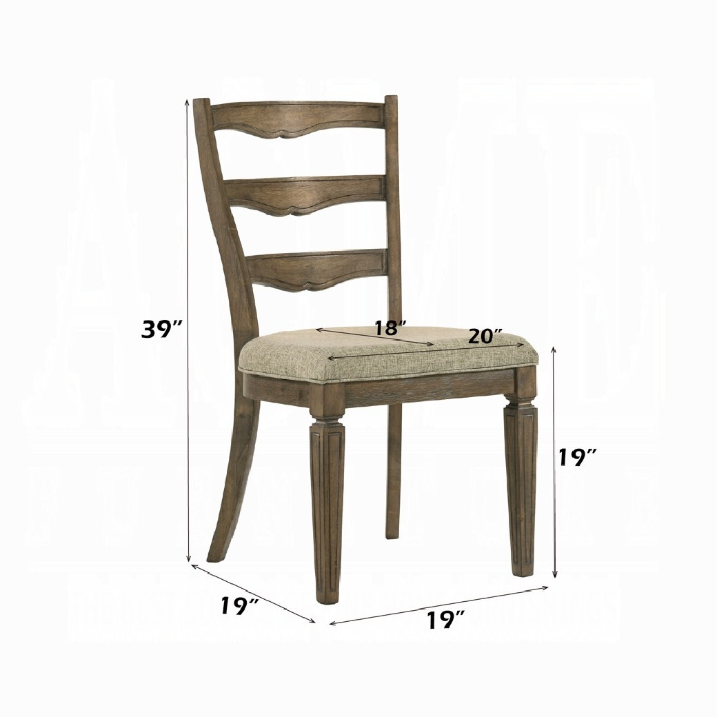 DN01807 7PC Parfield Dining Weathered Oak Finish by Acme Furniture