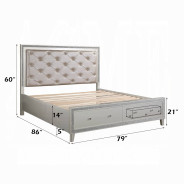 BD00241EK Sliver 5-Piece King Bedroom Set by ACME Furniture | Phoenix AZ