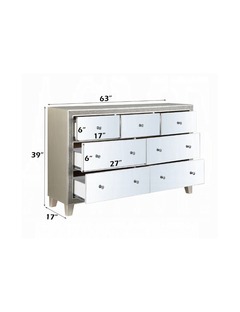 BD00241EK Sliver 5-Piece King Bedroom Set by ACME Furniture | Phoenix AZ
