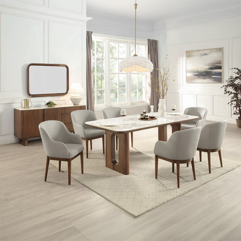 DN06130 Harvey 7-Piece Ceramic Top Dining Set by ACME Furniture | Phoenix AZ