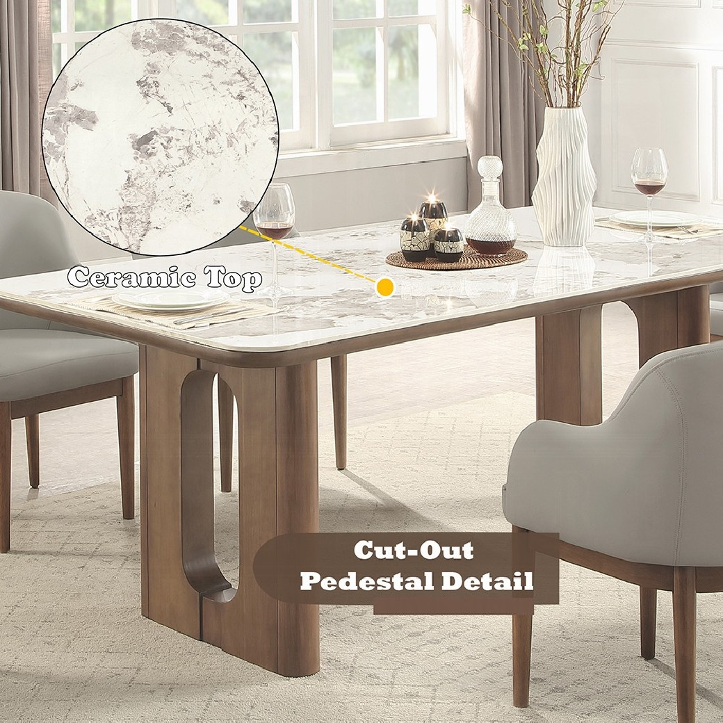 DN06130 Harvey 7-Piece Ceramic Top Dining Set by ACME Furniture | Phoenix AZ