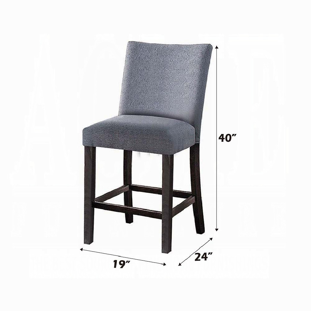 72940 4PC Yelena Counter Height Table W/Marble Top Set By Acme Furniture