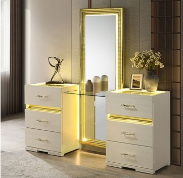 3PC Vanity Desk - Mirror &...