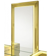 3PC Vanity Desk - Mirror & Stool Contemporary Style Beige Finish Lucida Collection by Furniture of America
