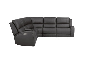 6PC Belmont Autumn Fog Zero-Gravity Modular Power Reclining Sectional By Parker House