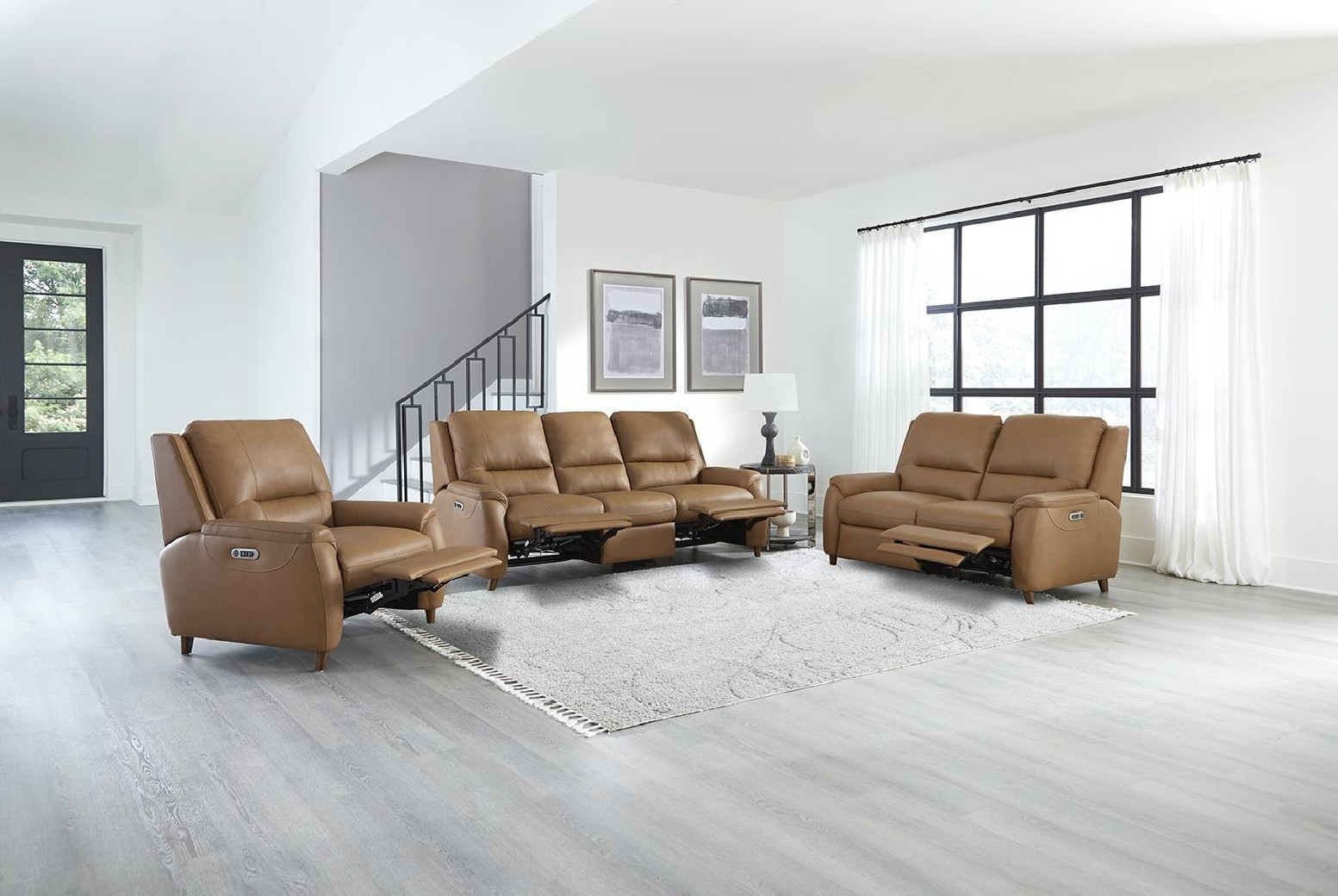 Austin - Caramel Cream Power Console Loveseat By Parker House Furniture