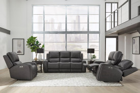 Belmont - Autumn Fog Power Zero Gravity Sofa By Parker House Furniture