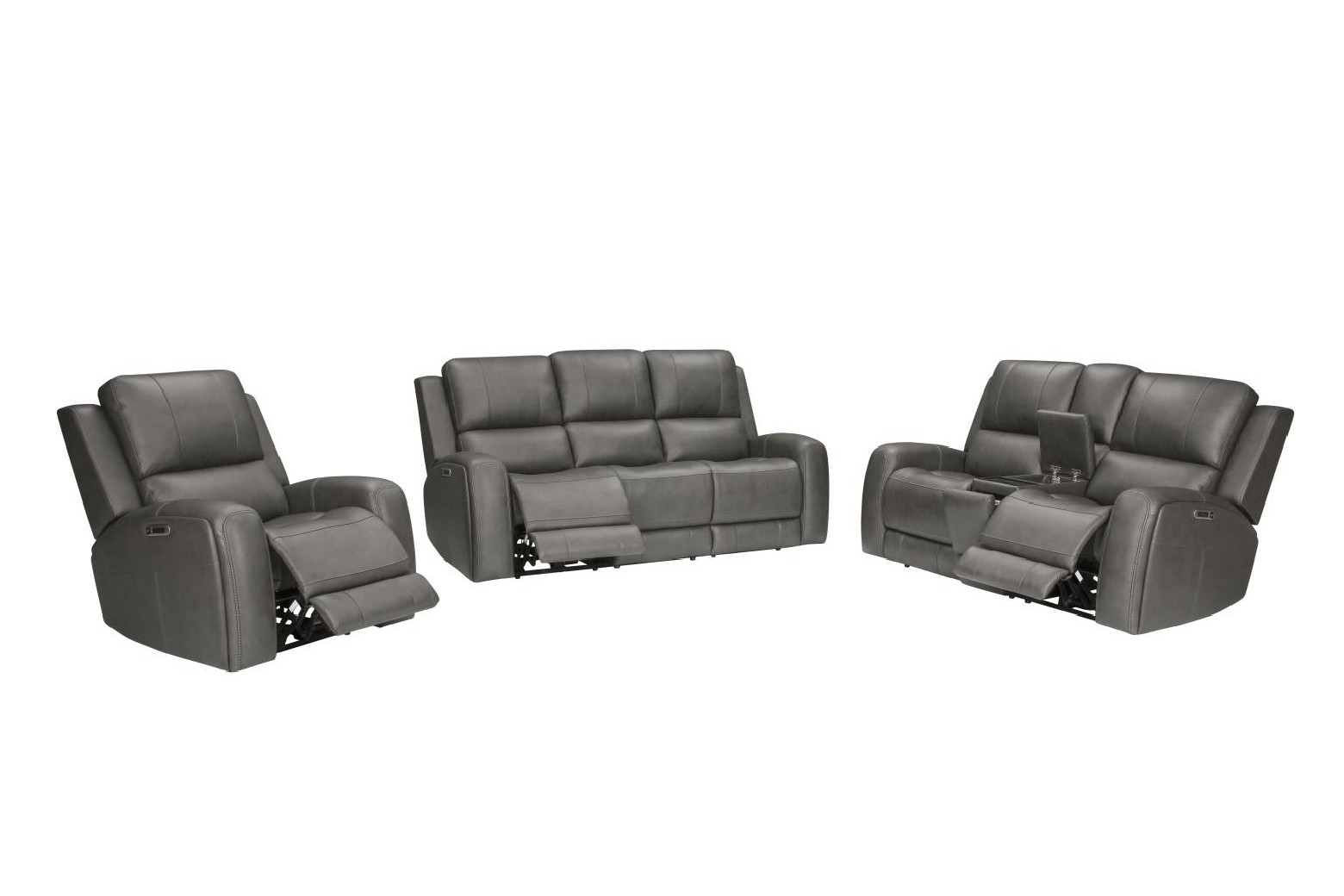 Belmont - Autumn Fog Power Zero Gravity Sofa By Parker House Furniture