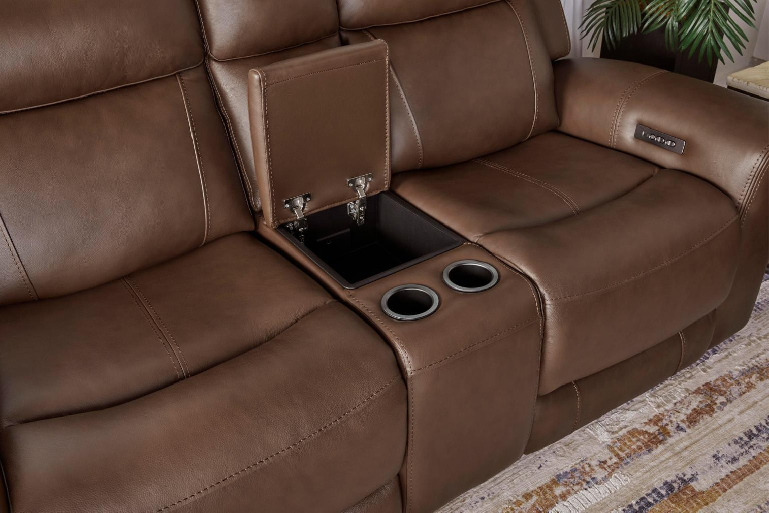 Calgary - Autumn Umber Power Console Loveseat By Parker-House Furniture
