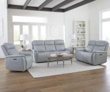 Cascade- Sea Mist Grey Power Recliner with Power Headrest By Parker-House Furniture