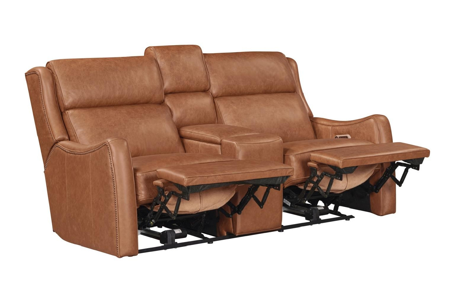Channing- Renaissance Cinnamon Power Zero Gravity Tilt Console Loveseat P3 By Parker-House Furniture
