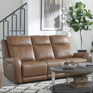 Haywood - Butternut Power Zero Sofa with Power Headrests By Parker-House Furniture