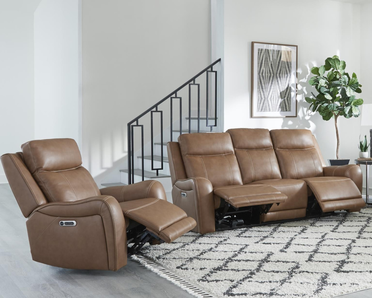 Haywood - Butternut Power Zero Sofa with Power Headrests By Parker-House Furniture