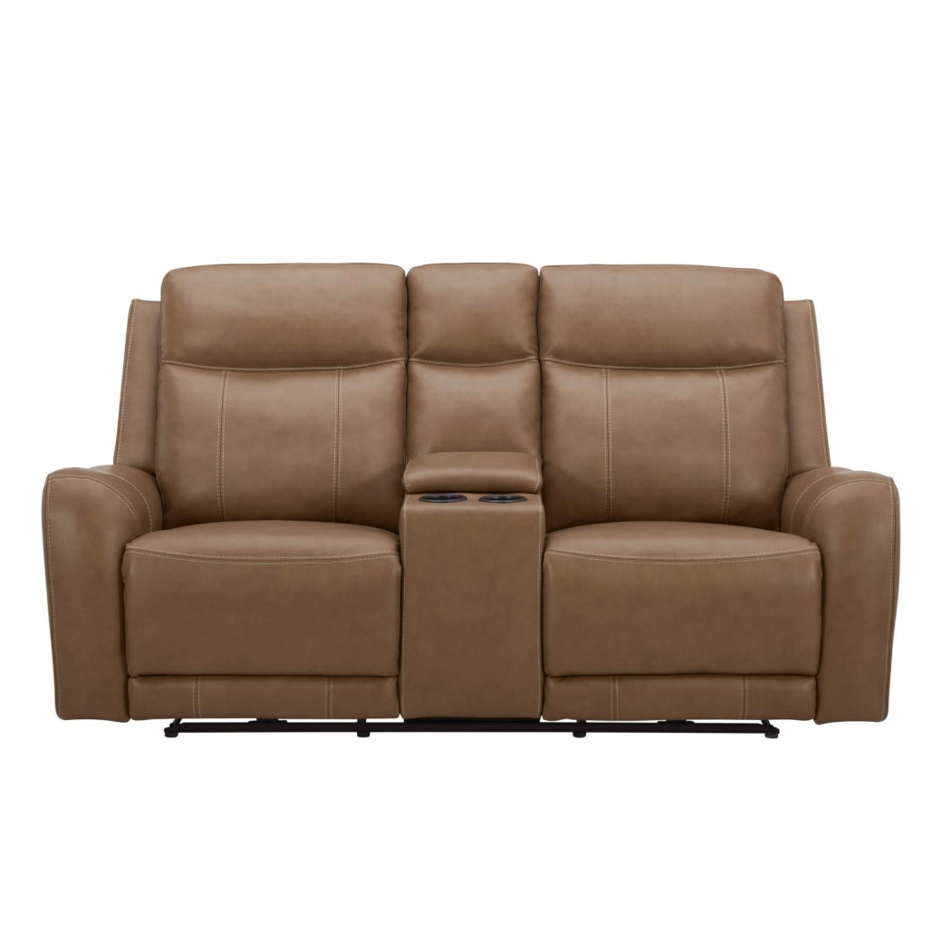 Haywood - Butternut Power Zero Gravity Tilt Console Loveseat P3 By Parker-House Furniture
