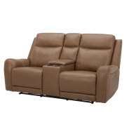 Haywood - Butternut Power Zero Gravity Tilt Console Loveseat P3 By Parker-House Furniture