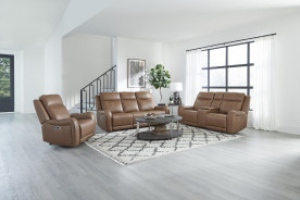 Haywood - Butternut Power Zero Gravity Tilt Console Loveseat P3 By Parker-House Furniture