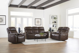 Cascade - Auburn Brown Power Sofa By Parker-House Furniture
