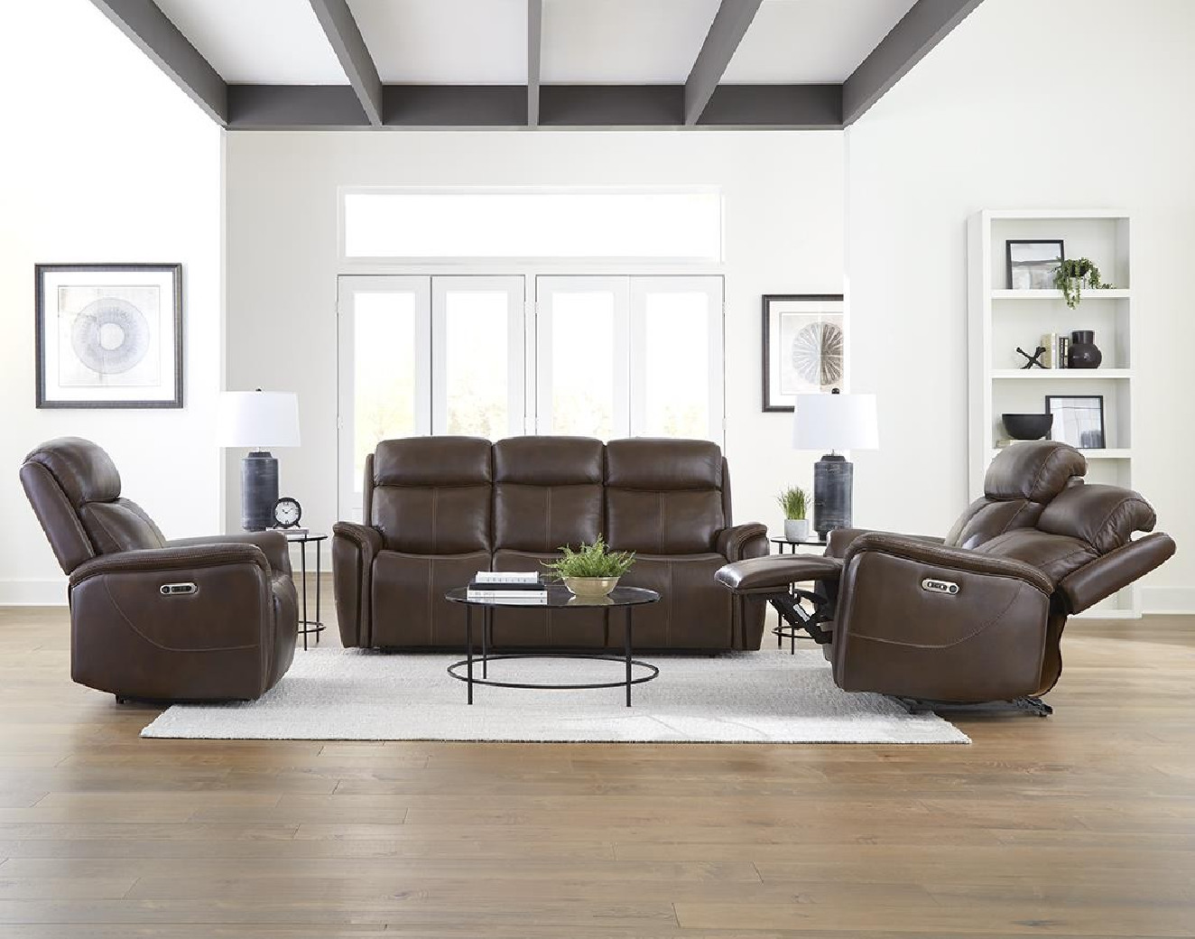 Cascade - Auburn Brown Power Sofa By Parker-House Furniture