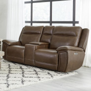 Jameson - Hickory Power Zero Gravity Console Brown Loveseat By Parker-House Furniture