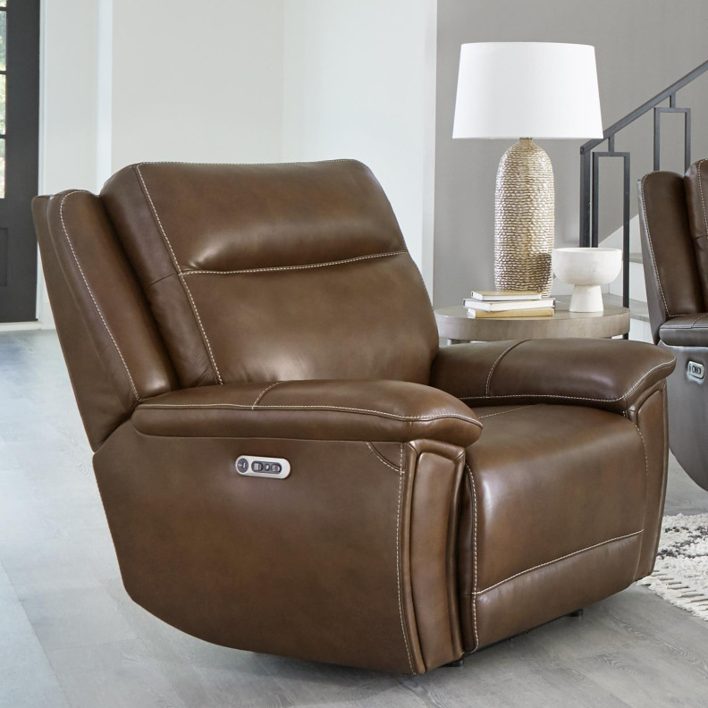 Jameson - Hickory Power Zero Gravity Brown Recliner with Power Headrest By Parker-House Furniture