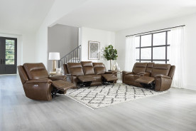Jameson - Hickory Power Zero Gravity Brown Recliner with Power Headrest By Parker-House Furniture
