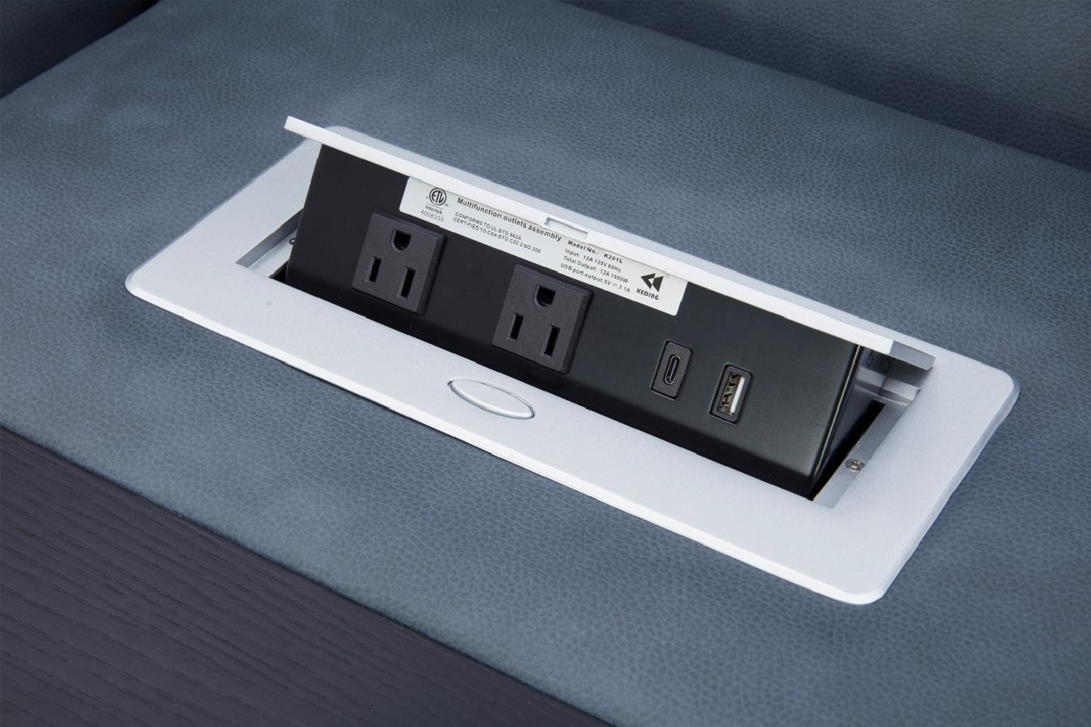 Maveric - Bette Lapis Power Zero Gravity Drop Down Table Sofa P3  By Parker-House Furniture