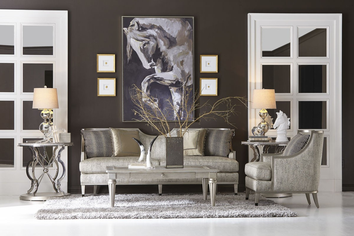 161501-7127AA Harper Sofa - Bezel Finish  by A.R.T. Furniture Collections