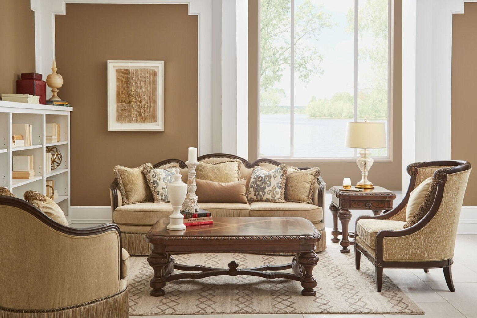509534-5527AB  Giovanna Carved Wood Accent Chair by A.R.T. Furniture Collections
