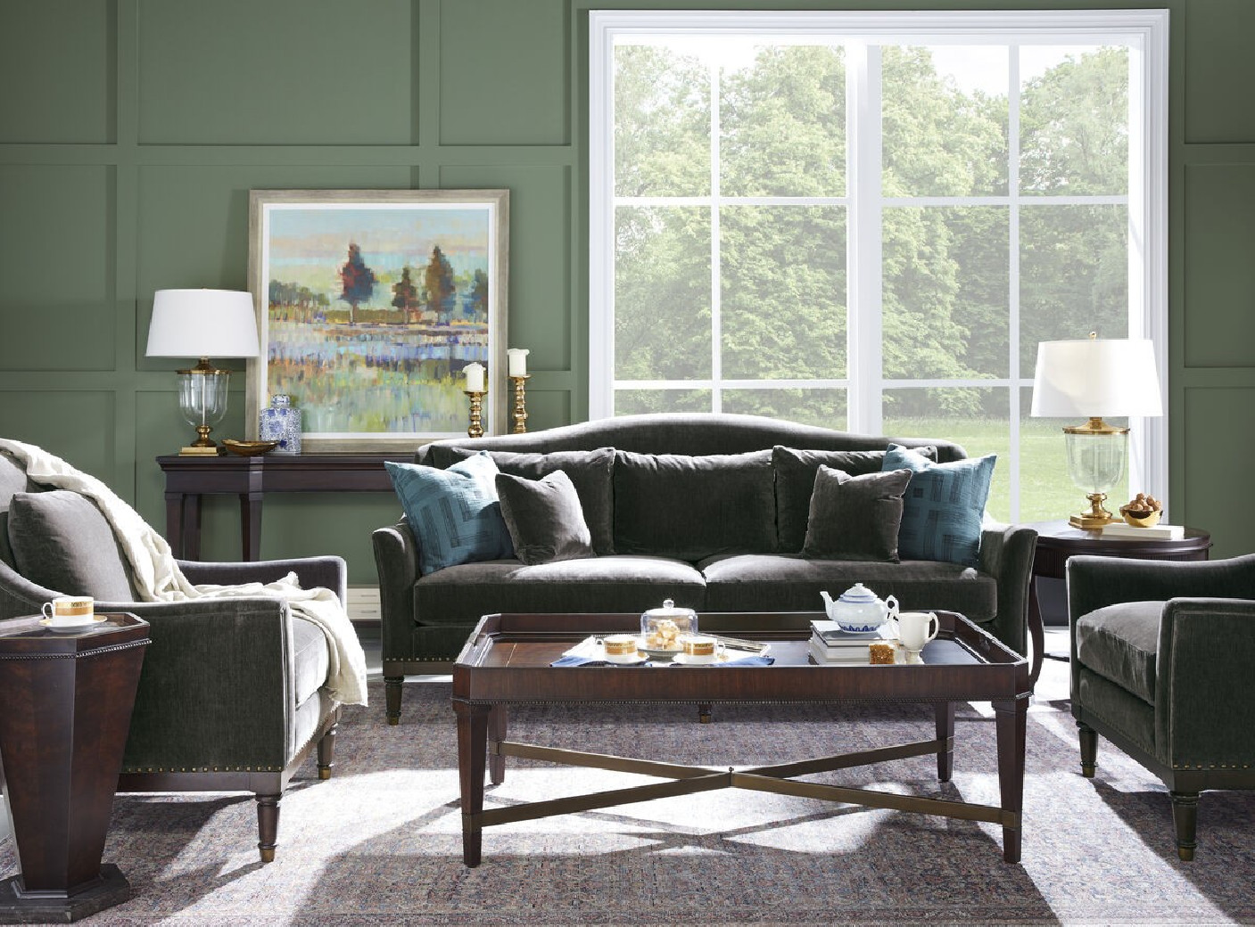 528501-1730AA Magritte Sofa Charcoal Finish by A.R.T. Furniture Collections