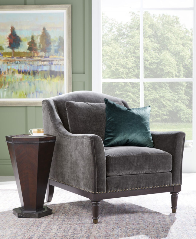 528503-1730AA Magritte Lounge Chair Charcoal by A.R.T. Furniture Collections