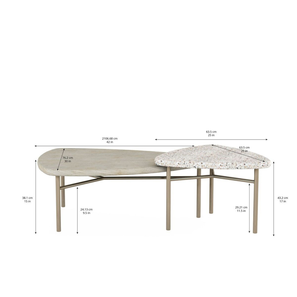 299362-1243 Cotiere 2 Piece Bunching Cocktail Tables  By A.R.T. Furniture Collections