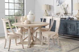 321225-2817 Alcove Round Dining Table Belgian Ivory Finish  by A.R.T. Furniture Collections