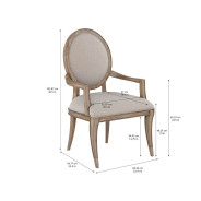 Round Dining Table Rustic Pine Finish Architrave Collection By ART Furniture