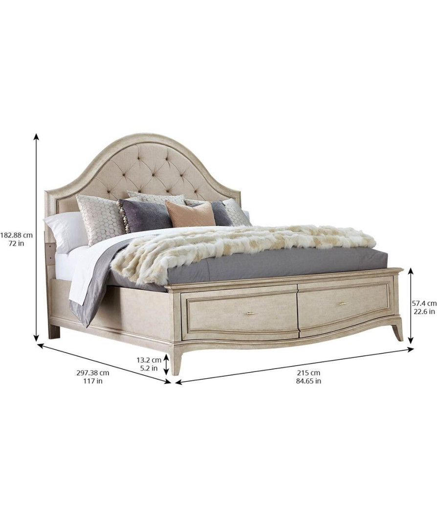 406165-2227S2 Queen Uph Panel Bed w/ Storage by A.R.T. Furniture Collections