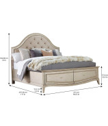 406165-2227S2 Queen Uph Panel Bed w/ Storage by A.R.T. Furniture Collections