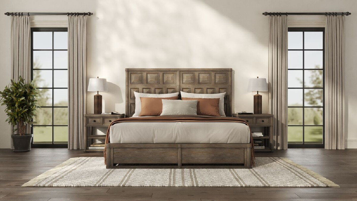 324135-2358 Reforma Queen Panel Bed Modern Rustic Style By A.R.T. Furniture Collection