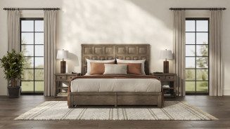 324135-2358 Reforma Queen Panel Bed Modern Rustic Style By A.R.T. Furniture Collection