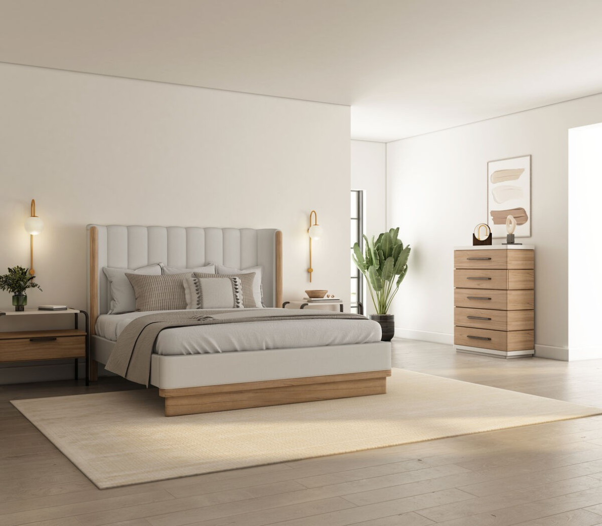 323135-3335 Portico-5/0 Upholstered Shelter Bed by A.R.T. Furniture Collections