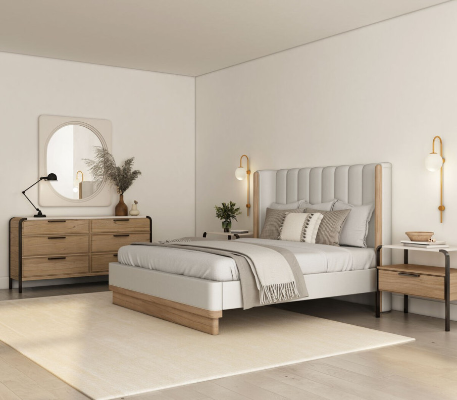 323135-3335 Portico-5/0 Upholstered Shelter Bed by A.R.T. Furniture Collections