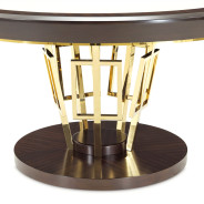 Belmont Place Finish Espresso 60'' Round Dining Table by Michael Amini N9085001-409