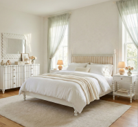 339136-2367 Haven KG Uph Finial Bed  by A.R.T. Furniture Collections